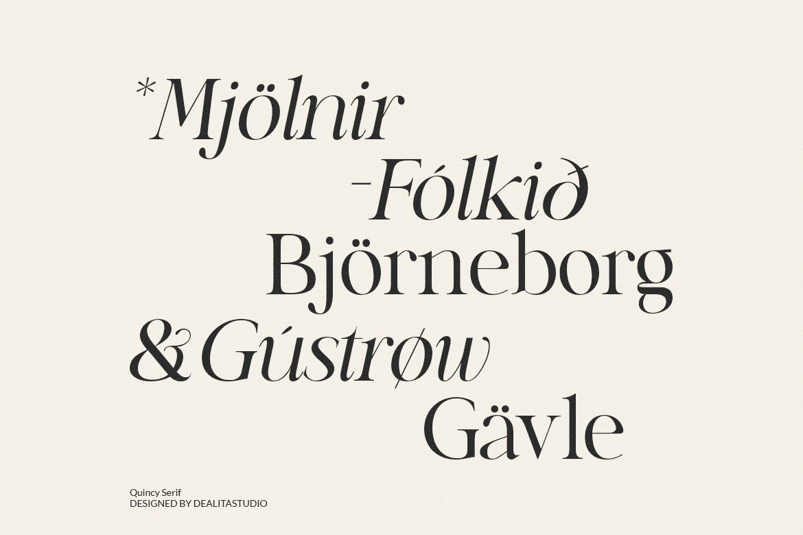 Canva ready stylish serif font Quincy