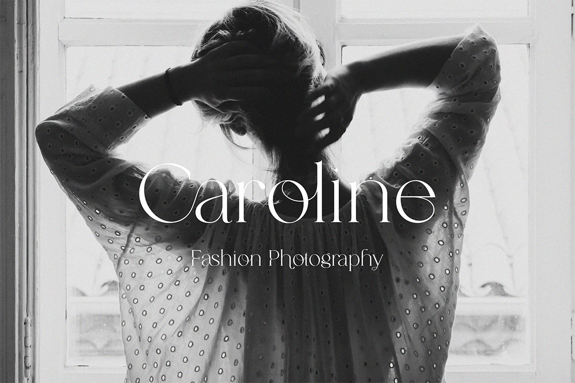 Catalina ligature serif font elegant logo mockup