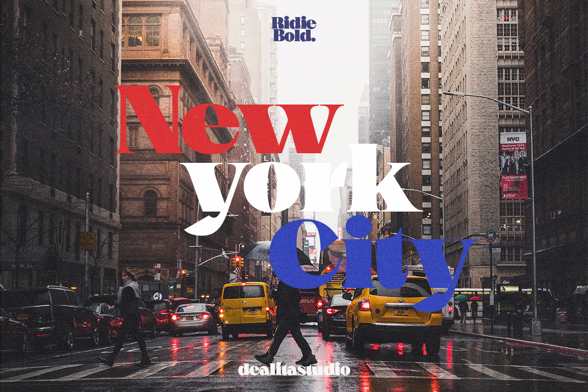 Bold serif font for high fashion magazine cover layout