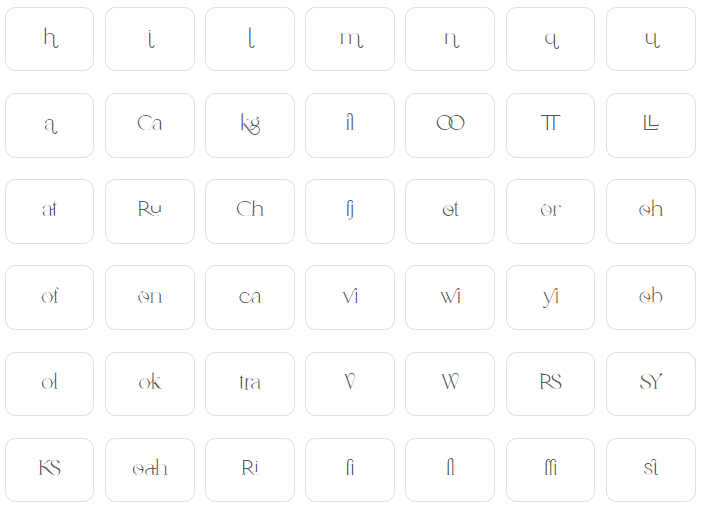 Alternate Character With Type Taster