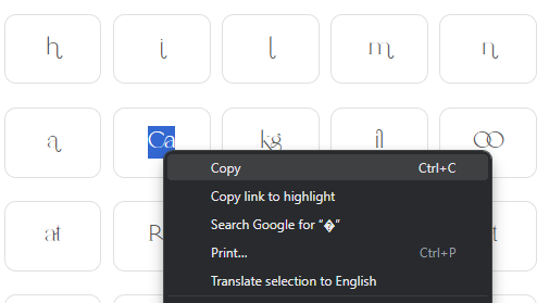 Alternate Character With Type Taster