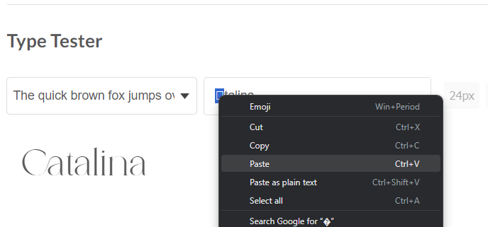 Alternate Character With Type Taster