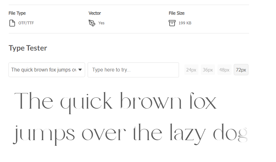 Using Alternate Character With Type Taster