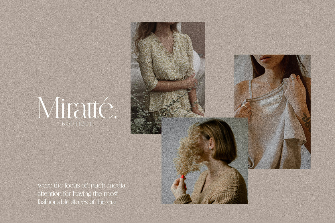Modern serif font for high-end fashion magazine layout