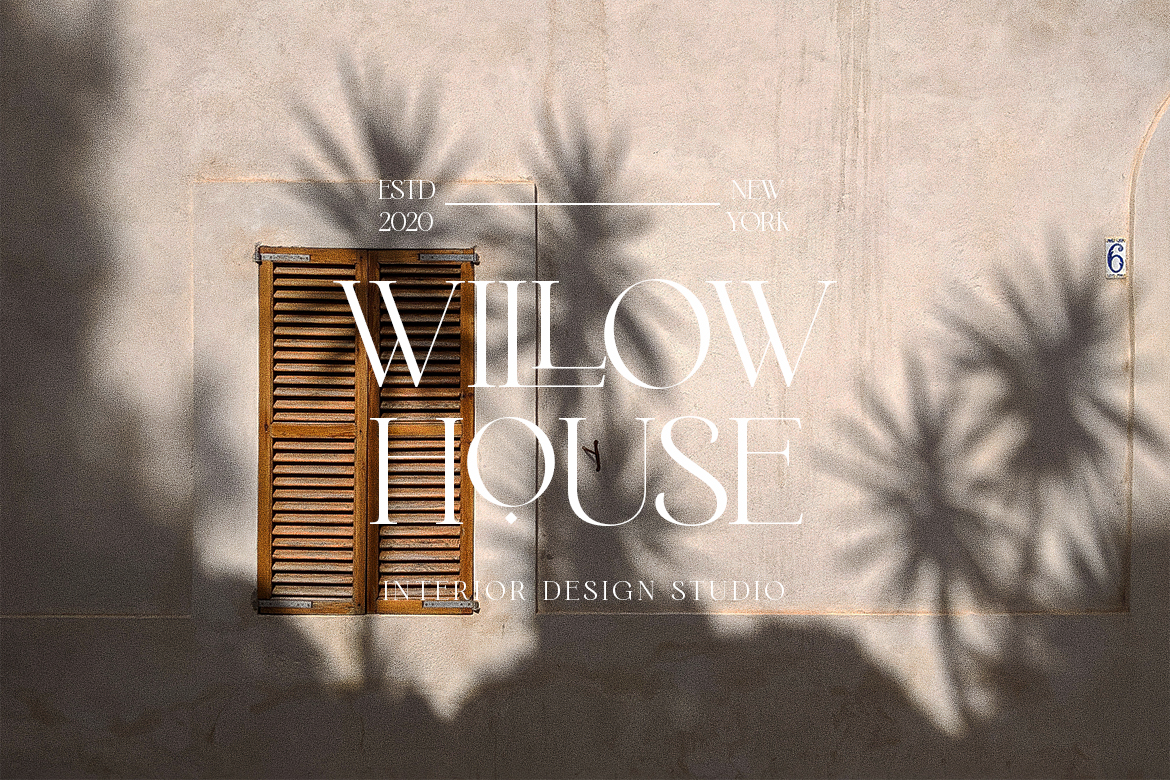 Minimalist serif font for premium luxury product packaging