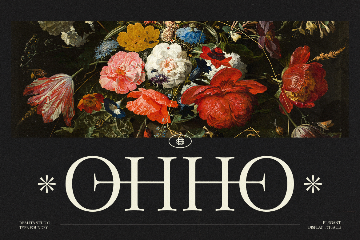 OHHO modern ligature serif haute couture luxury typography