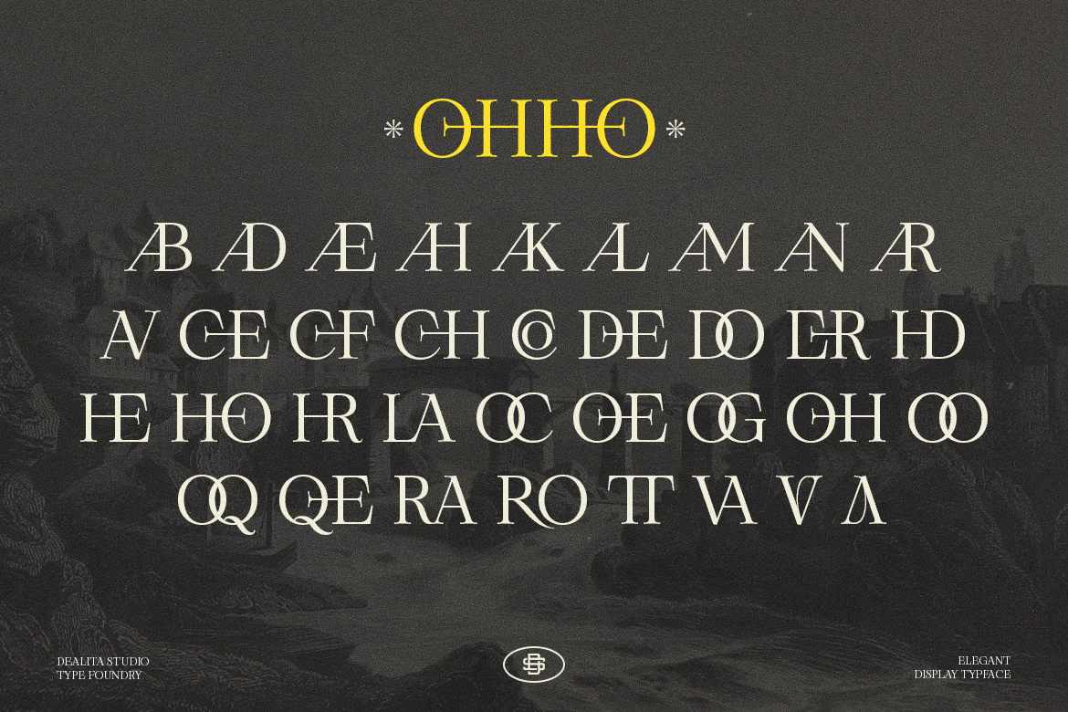 OHHO font 60 premium ligatures and stylistic alternates showcase