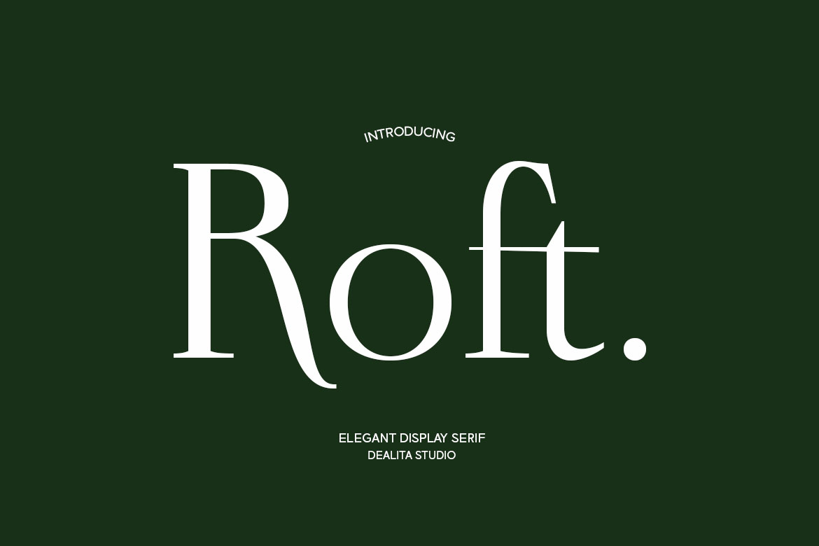 Roft modern serif font clean minimalist typography showcase
