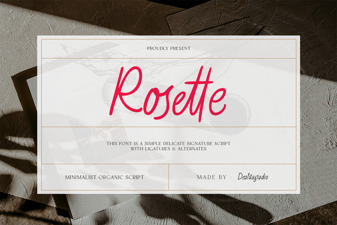 Rosette Organic Handwritten Script Font
