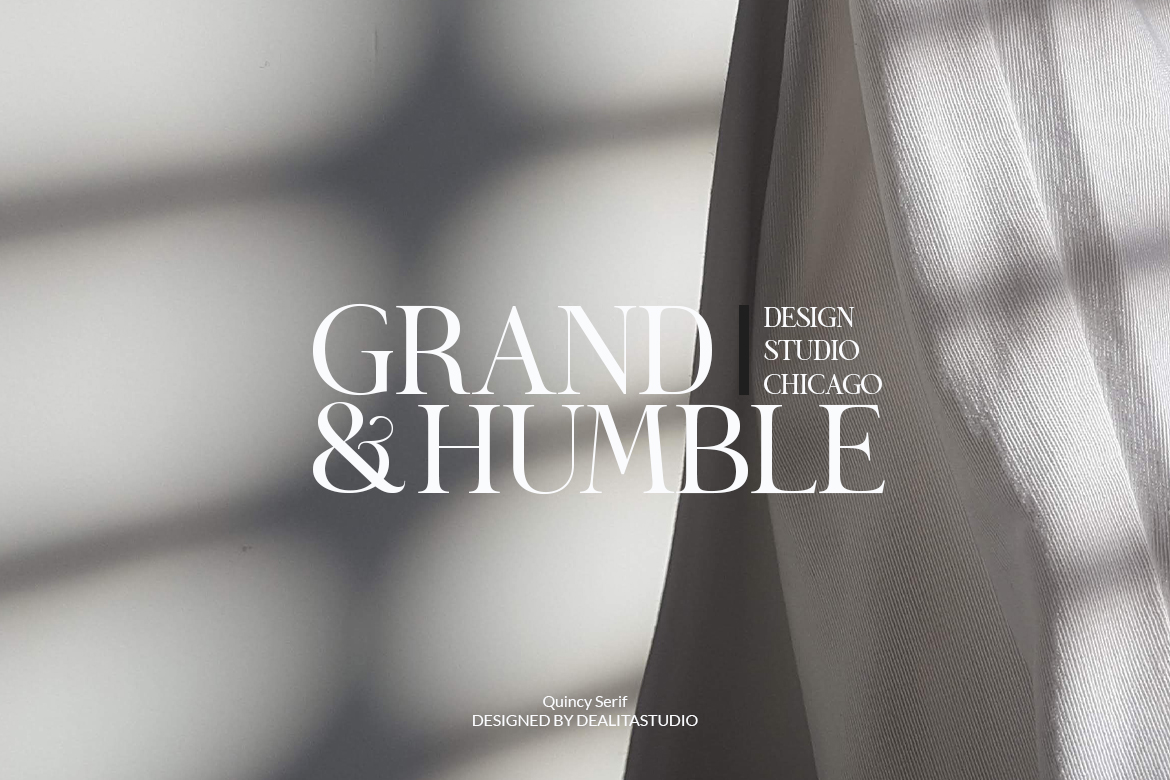Quincy Serif elegant top font for logo design