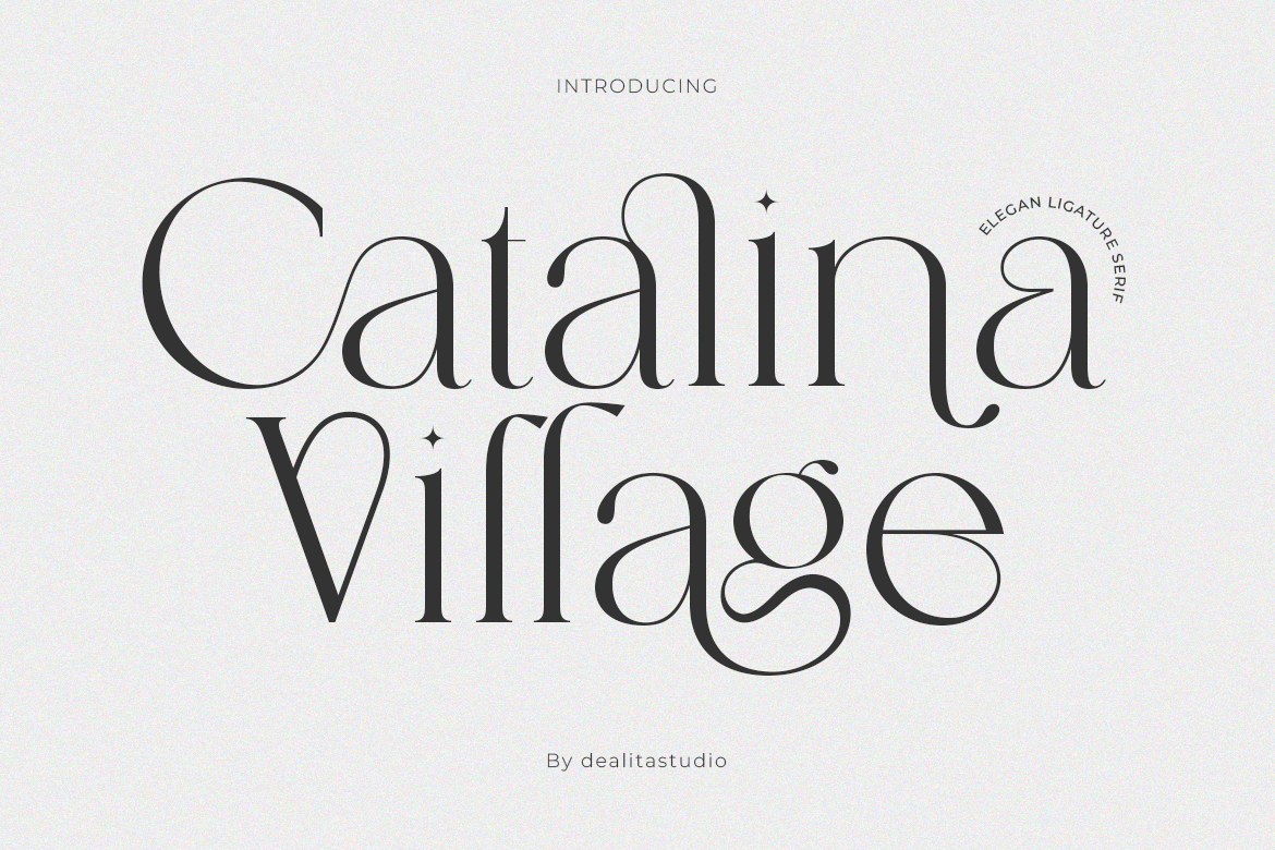 Catalina font ligature logo design