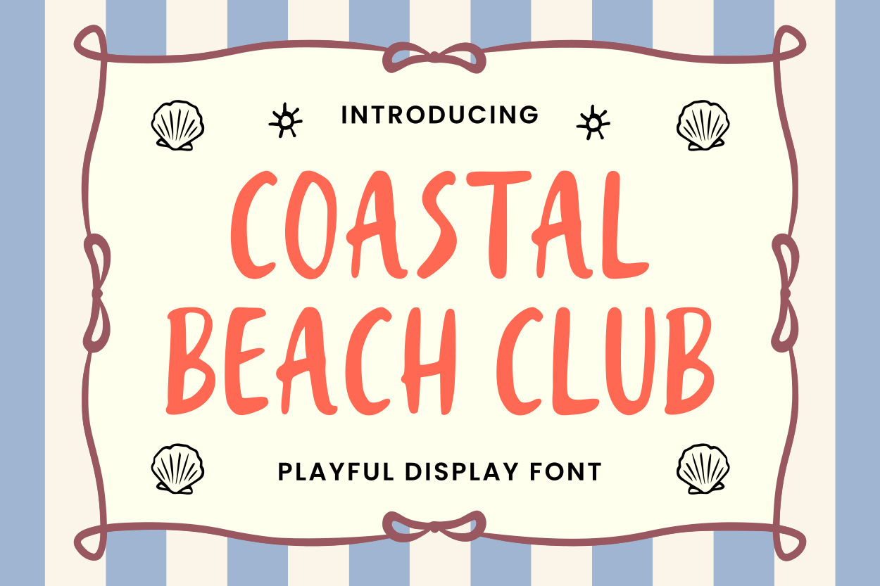 DS Coastal Beach bold coastal handwritten display font organic strokes