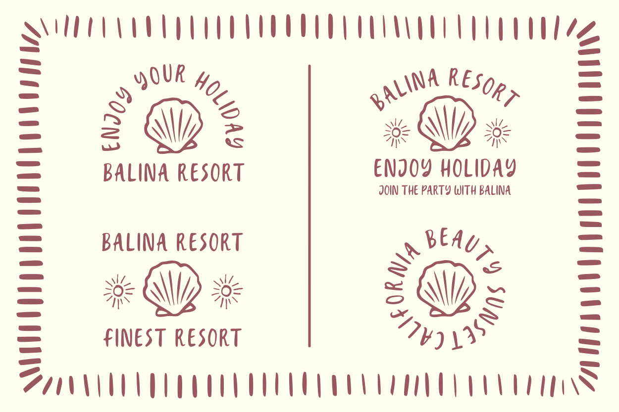 Organic coastal font for bold surf brand and resort logo