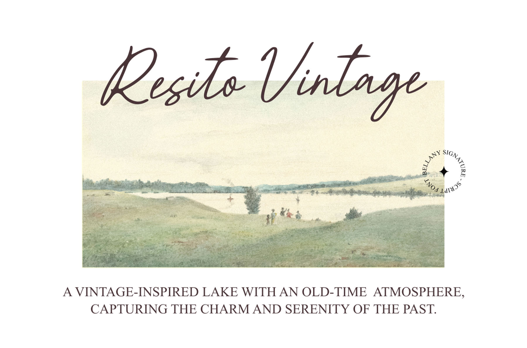 Elegant signature serif font used as professional photography watermark